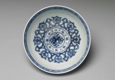 图片[2]-Bowl with geometric flowers decoration in underglaze blue, Ming dynasty, Yongle reign (1403-1424)-China Archive